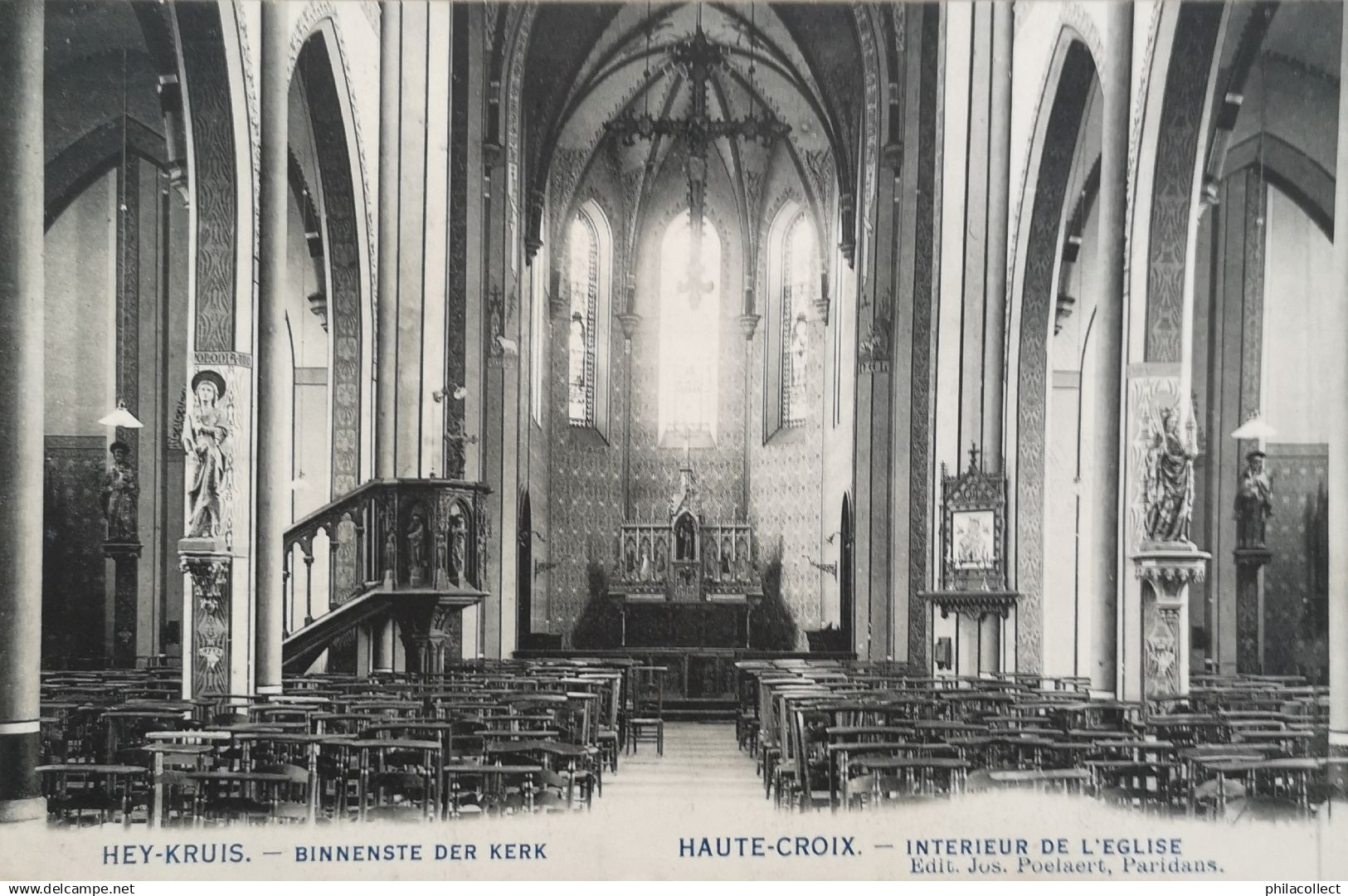 Heikruis - Hey Kruis - Haute Croix (Pepingen) Binnenste Der Kerk 1918