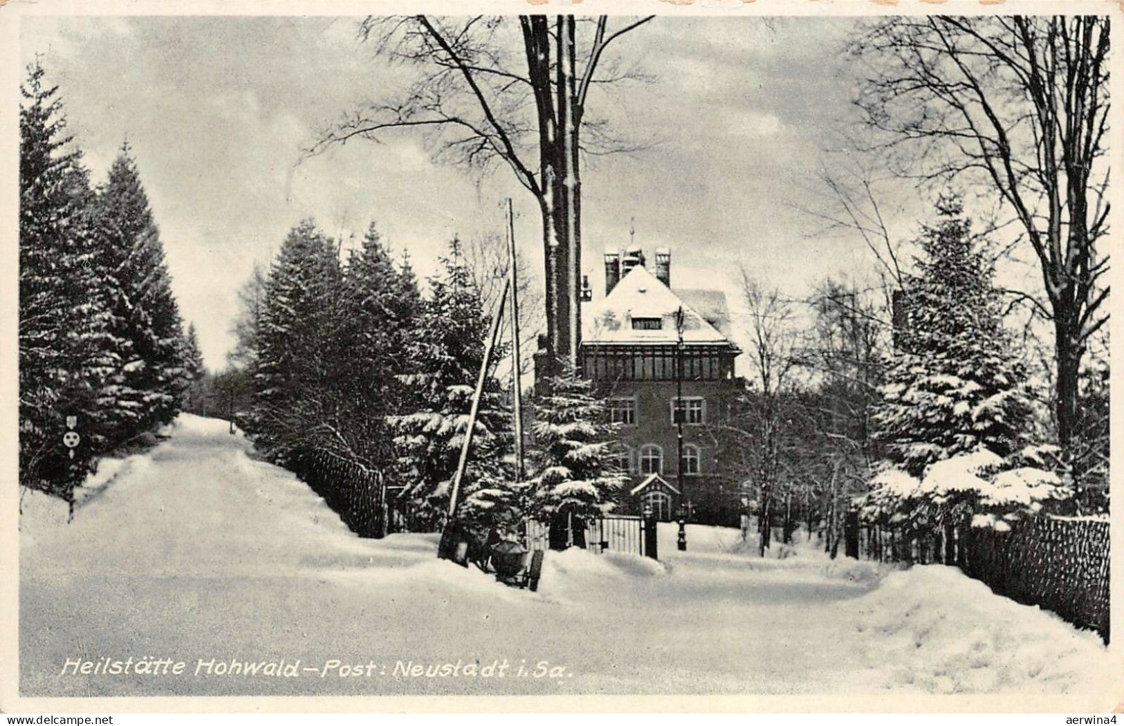 Heilstätte Hohwald bei Neustadt Sachsen Postkarte AK 1938