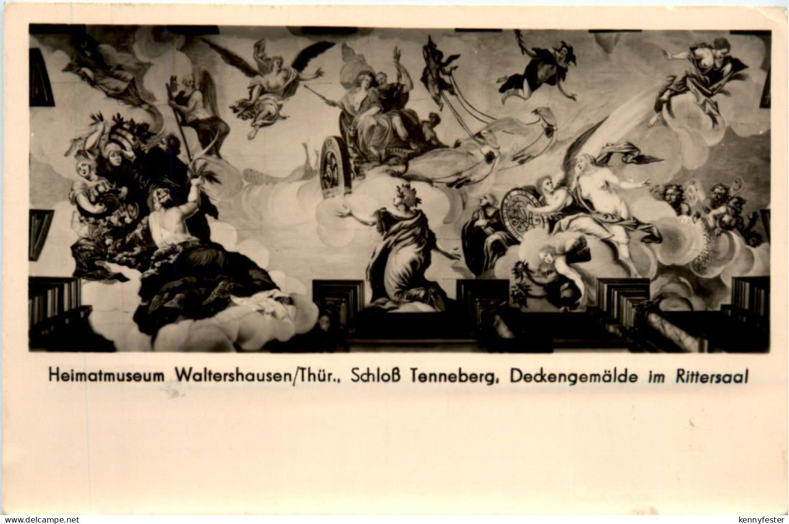 Heimatmuseum Waltershausen, Schloss Tenneberg, Deckengemälde im Rittersa