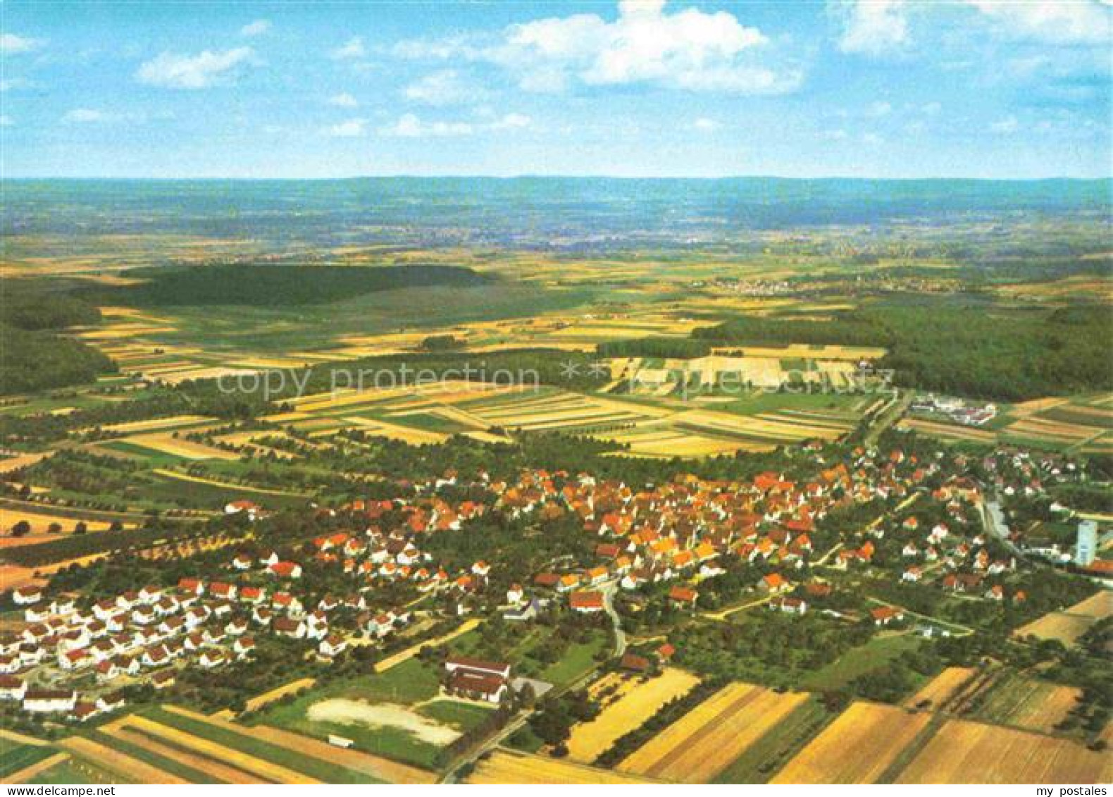 Heimerdingen Ditzingen Ludwigsburg BW Fliegeraufnahme Dorf Felder Siedlung Rote-