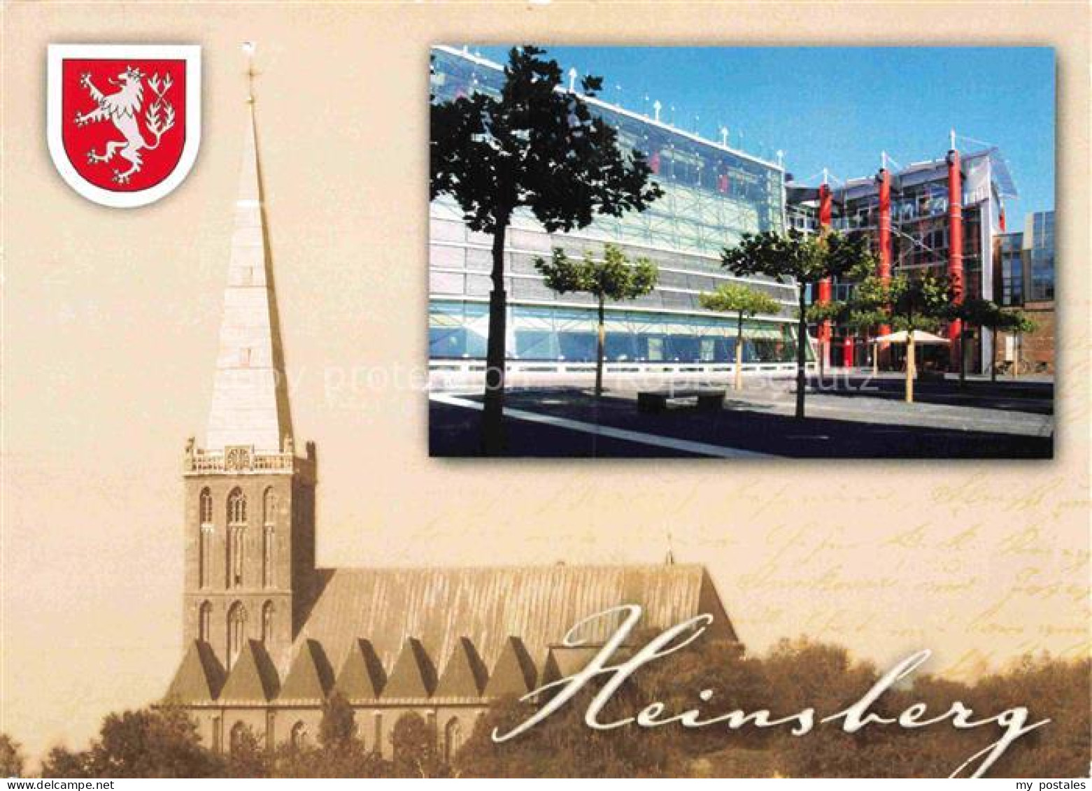 Heinsberg Rheinland NRW Selfkantdom Glashaus Kirche Glasfassade Stadtplatz Wappe