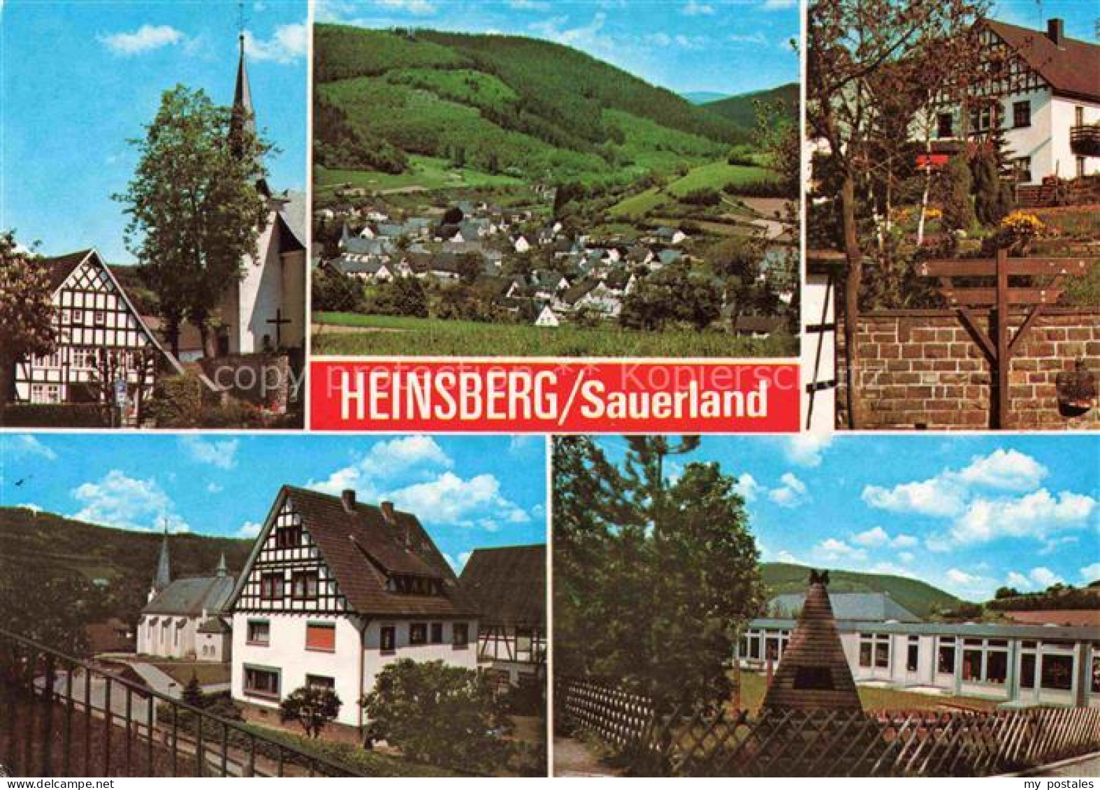 Heinsberg Westfalen Kirche Panorama Fachwerkhaeuser Schule