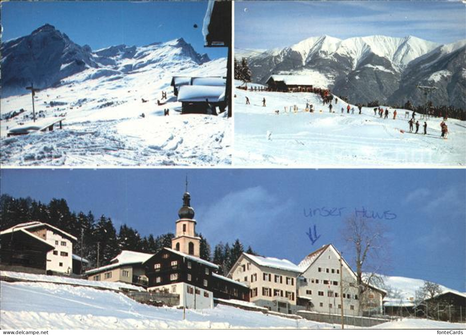 Heinzenberg GR Sarn Skigebiet Ferienheim Kuesnacht