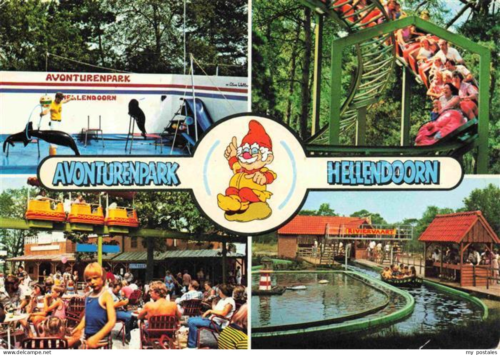 Hellendoorn Overijssel NL Avonturenpark Delphinshow Achterbahn Freizeitpark Besu