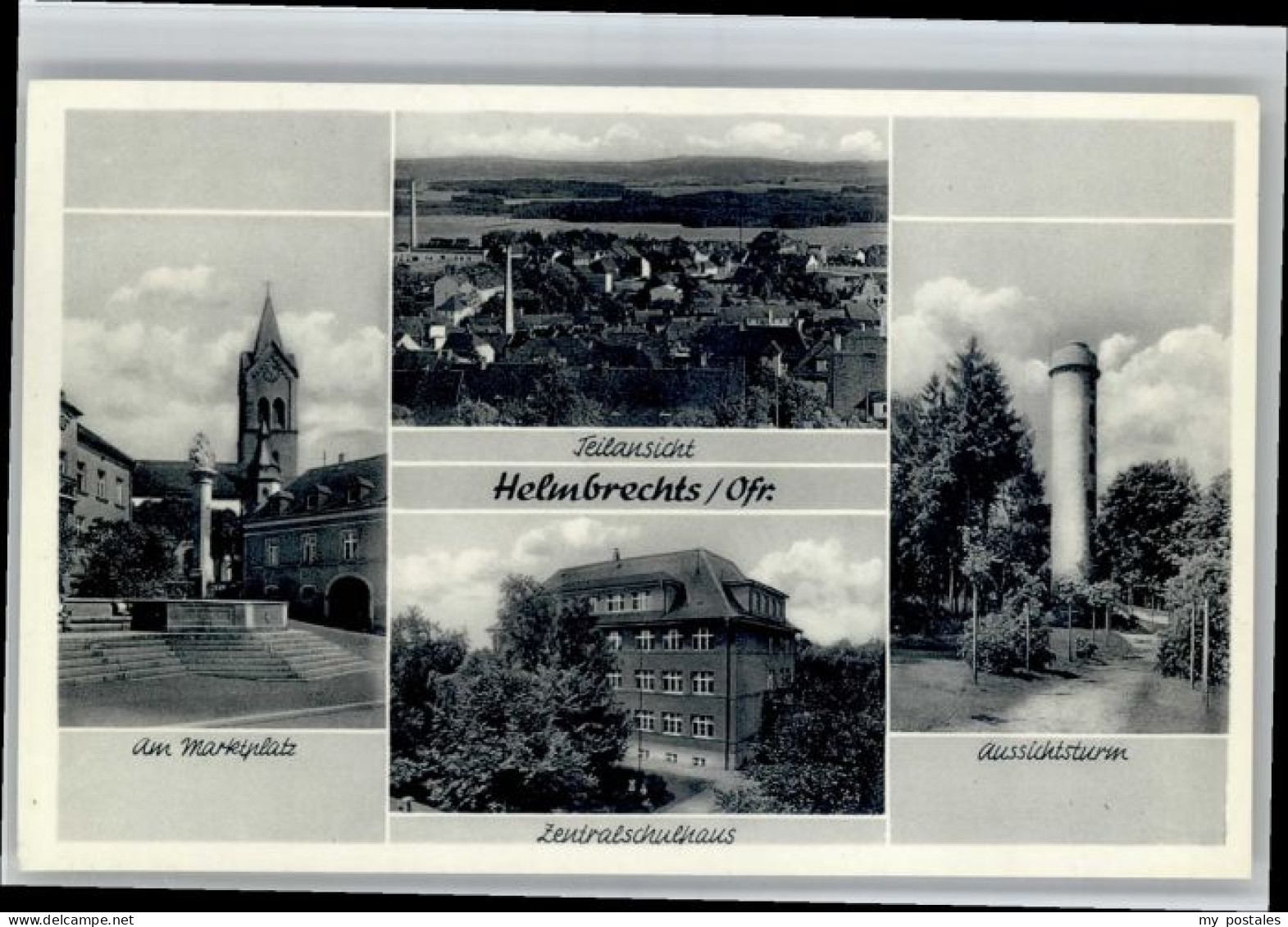 Helmbrechts Marktplatz Zentralschulhaus Aussichtsturm