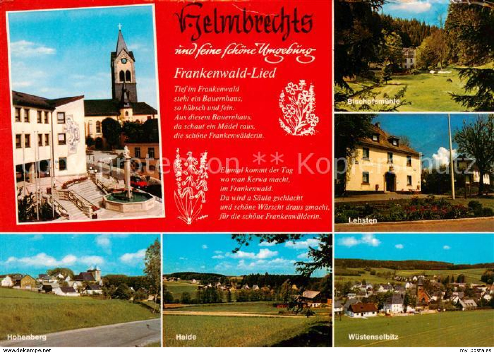Helmbrechts Oberfranken Kirche Brunnen Bischofsmuehle Lehsten Hohenberg Halde Wu