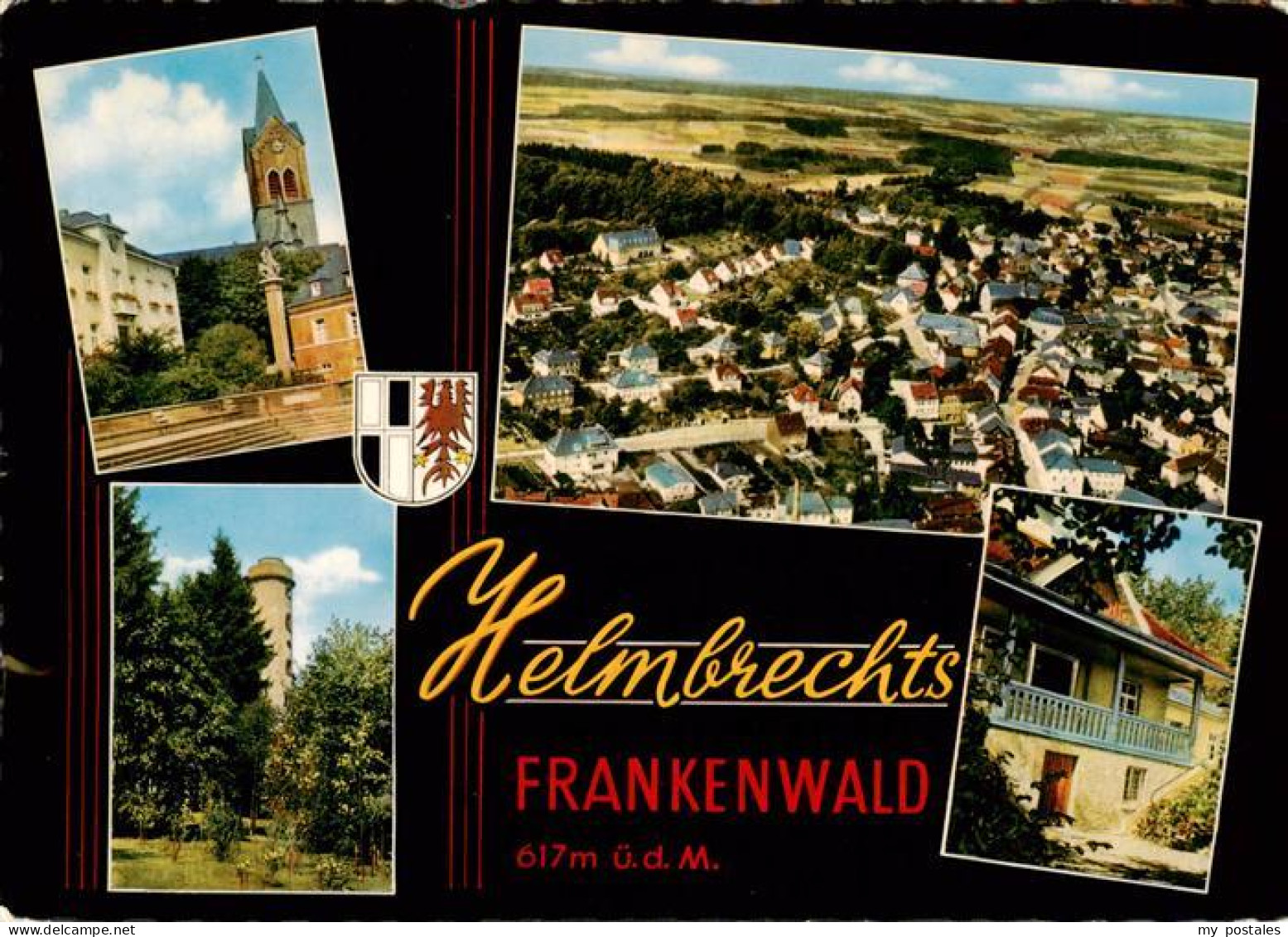 Helmbrechts Oberfranken Luftaufnahme Kirche Turm