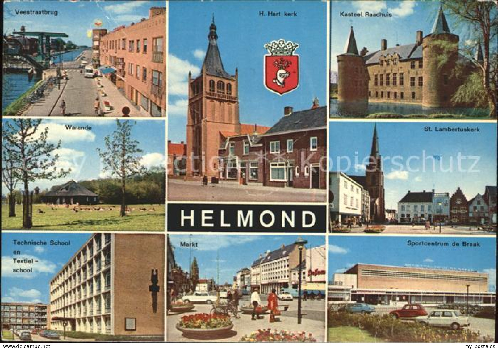 Helmond Veestratbrug Kirche Rathaus Sportzentrum Markt Schule