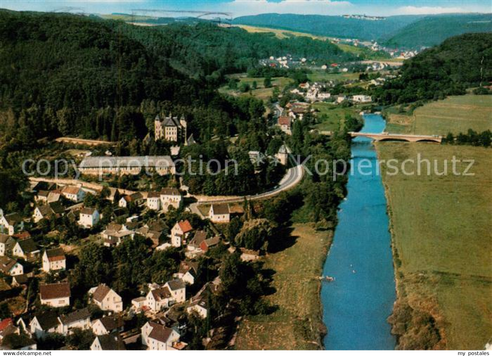 Hennef Sieg Schloss Allner Fliegeraufnahme