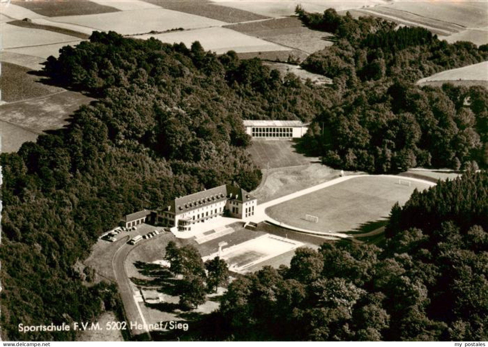 Hennef Sieg Sportschule FVM Fliegeraufnahme
