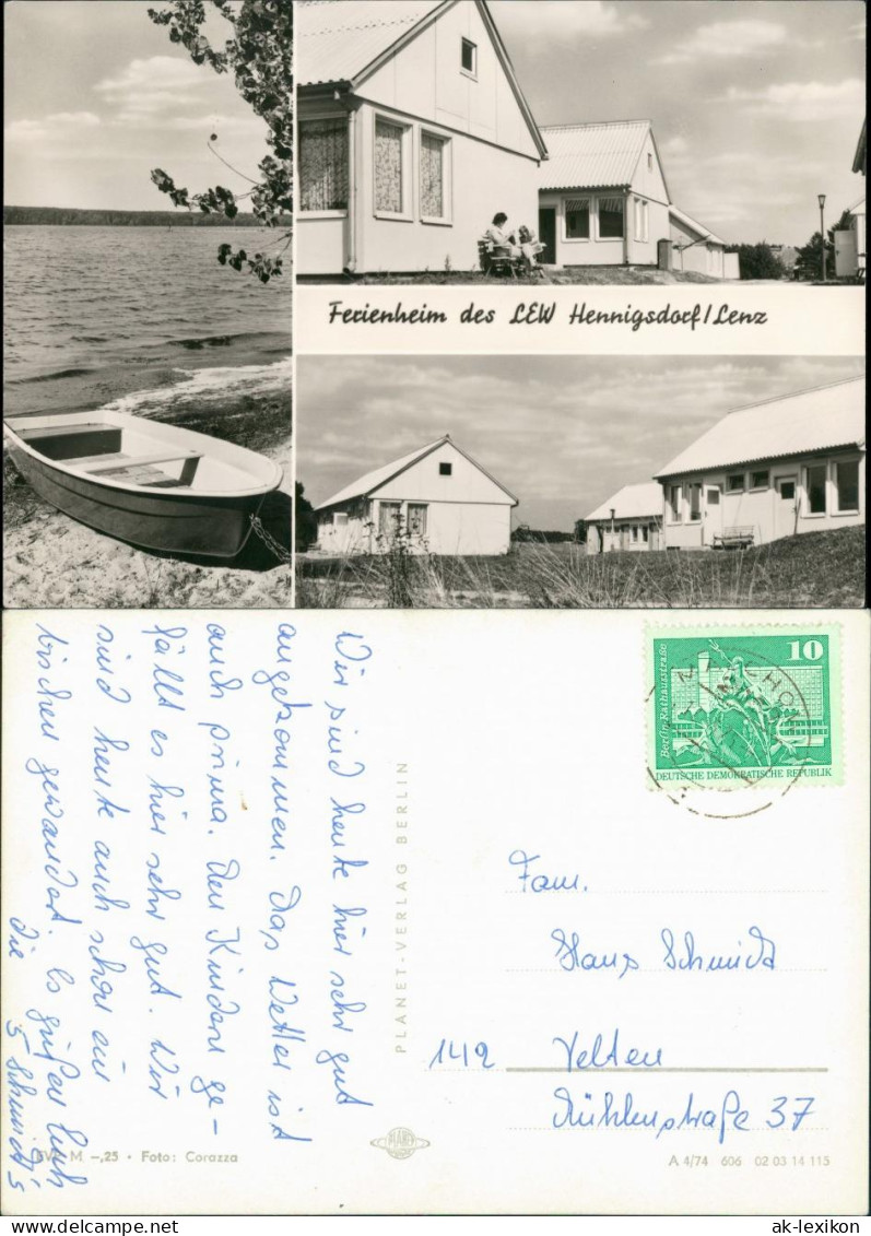 Hennigsdorf DDR Mehrbild-AK Ferienheim des LEW Hennigsdorf Lenz 1974