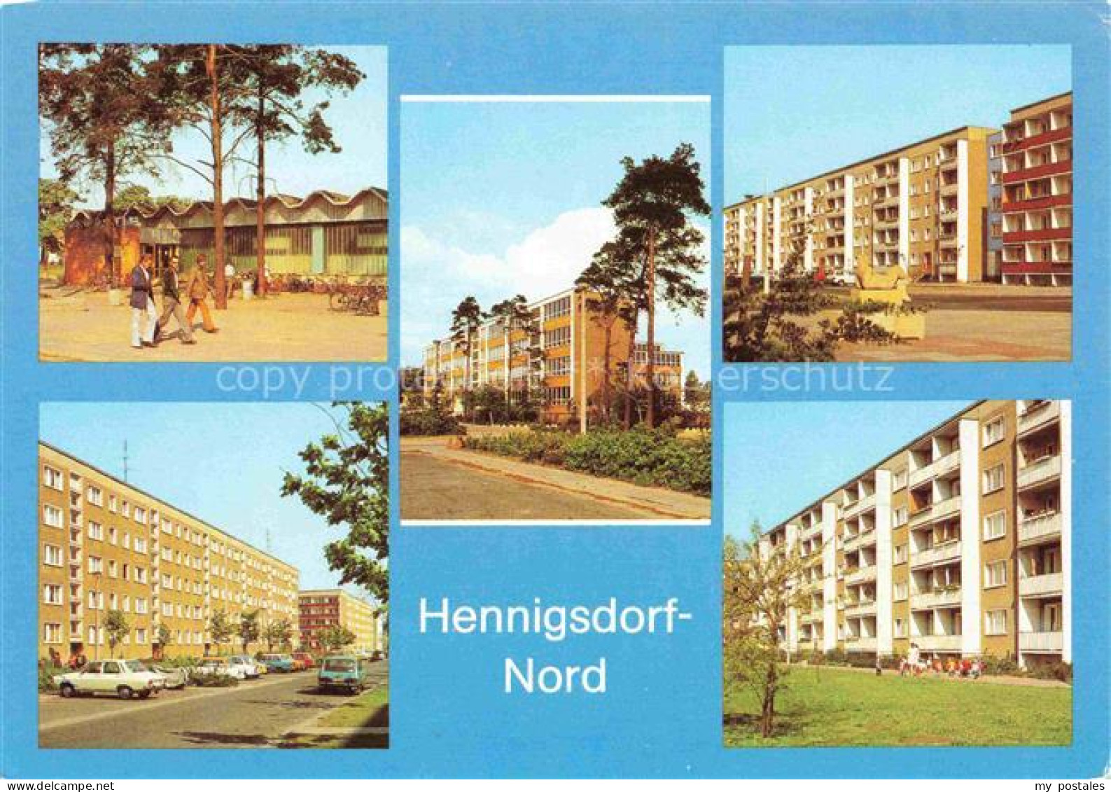 Henningsdorf Kaufhalle Schule Hradeker Strasse Rigaer Strasse und Strasse der Fr