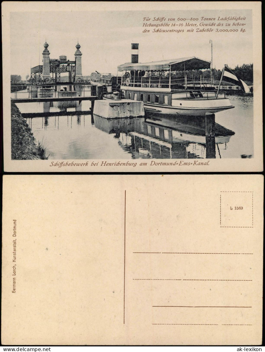 Henrichenburg-Castrop-Rauxel Schiffshebewerk - Fahrgastschiff 1915