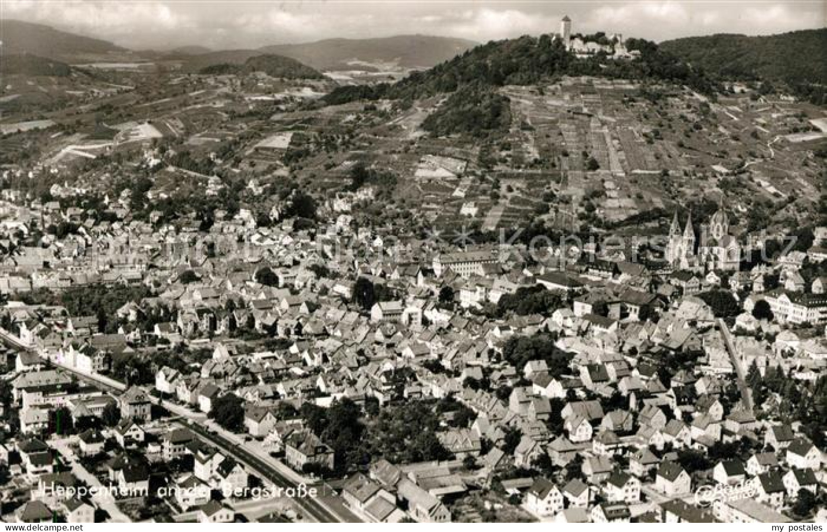 Heppenheim Bergstrasse Fliegeraufnahme