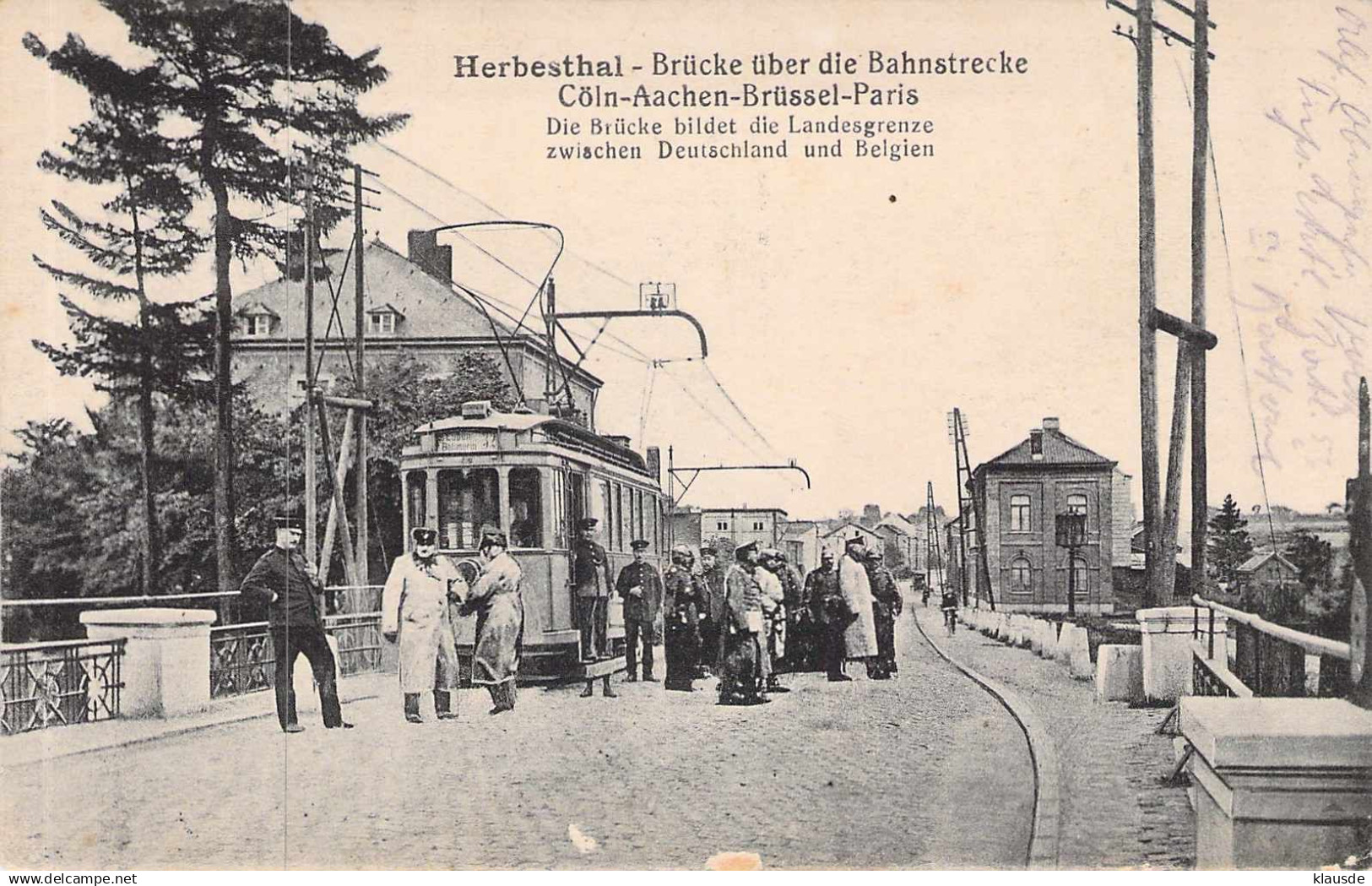 Herbestahal - Brücke über die Bahnstrecke gel.1916 Feldpost