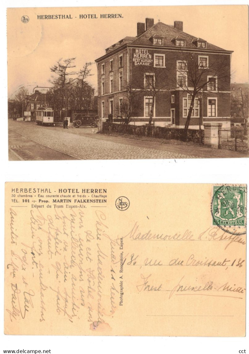 Herbestal  Lontzen   Hotel Herren  Départ du Tram Eupen - Aix    TRAM TRAMWAY