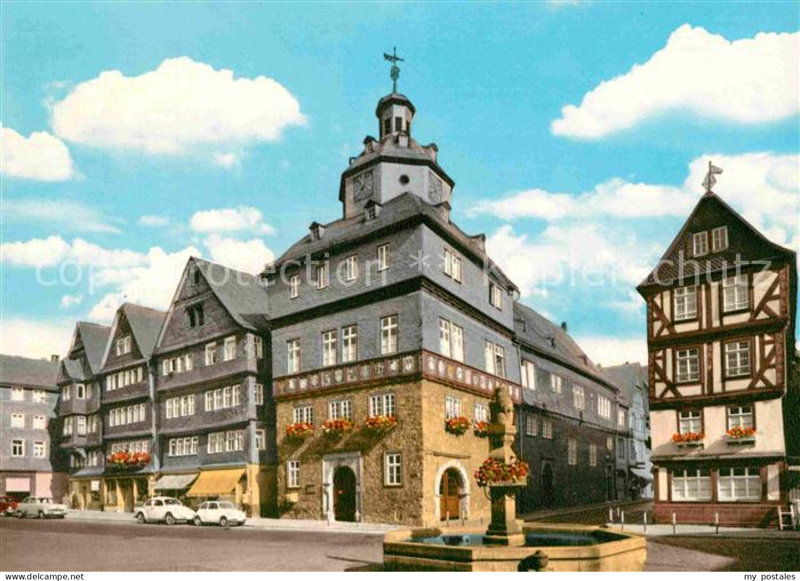Herborn Hessen Marktplatz mit Rathaus