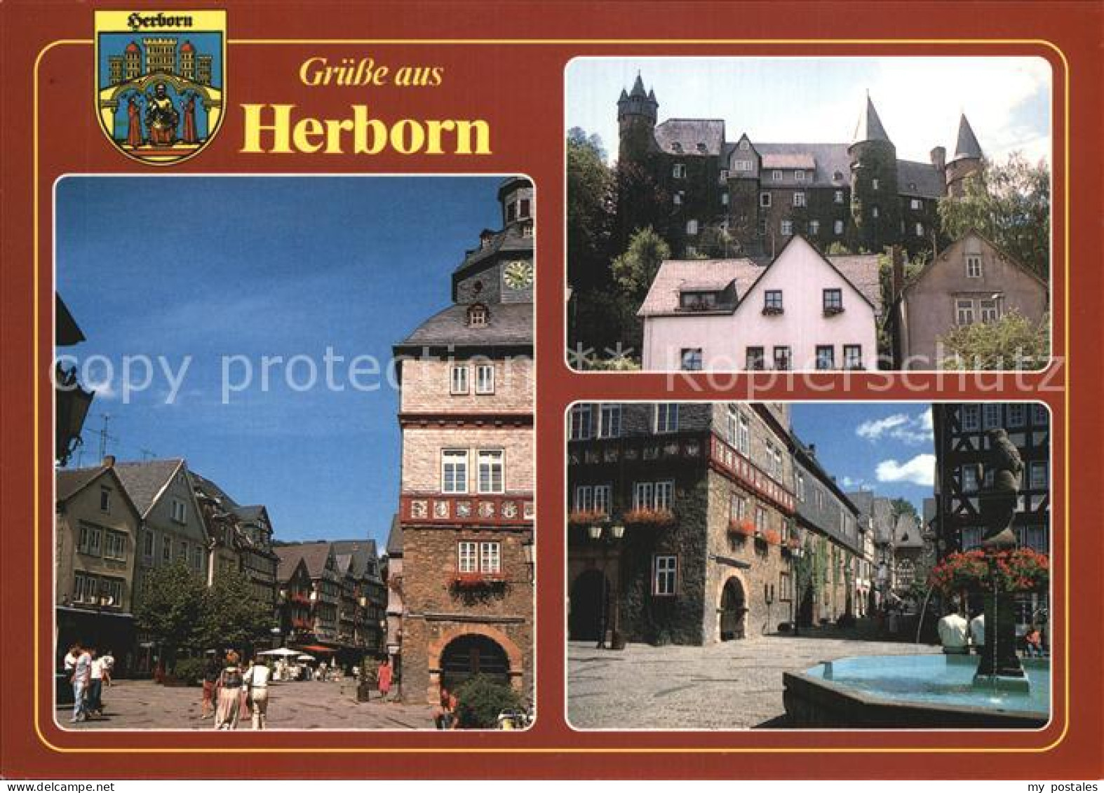 Herborn Hessen Schloss Marktplatz Rathaus Brunnen