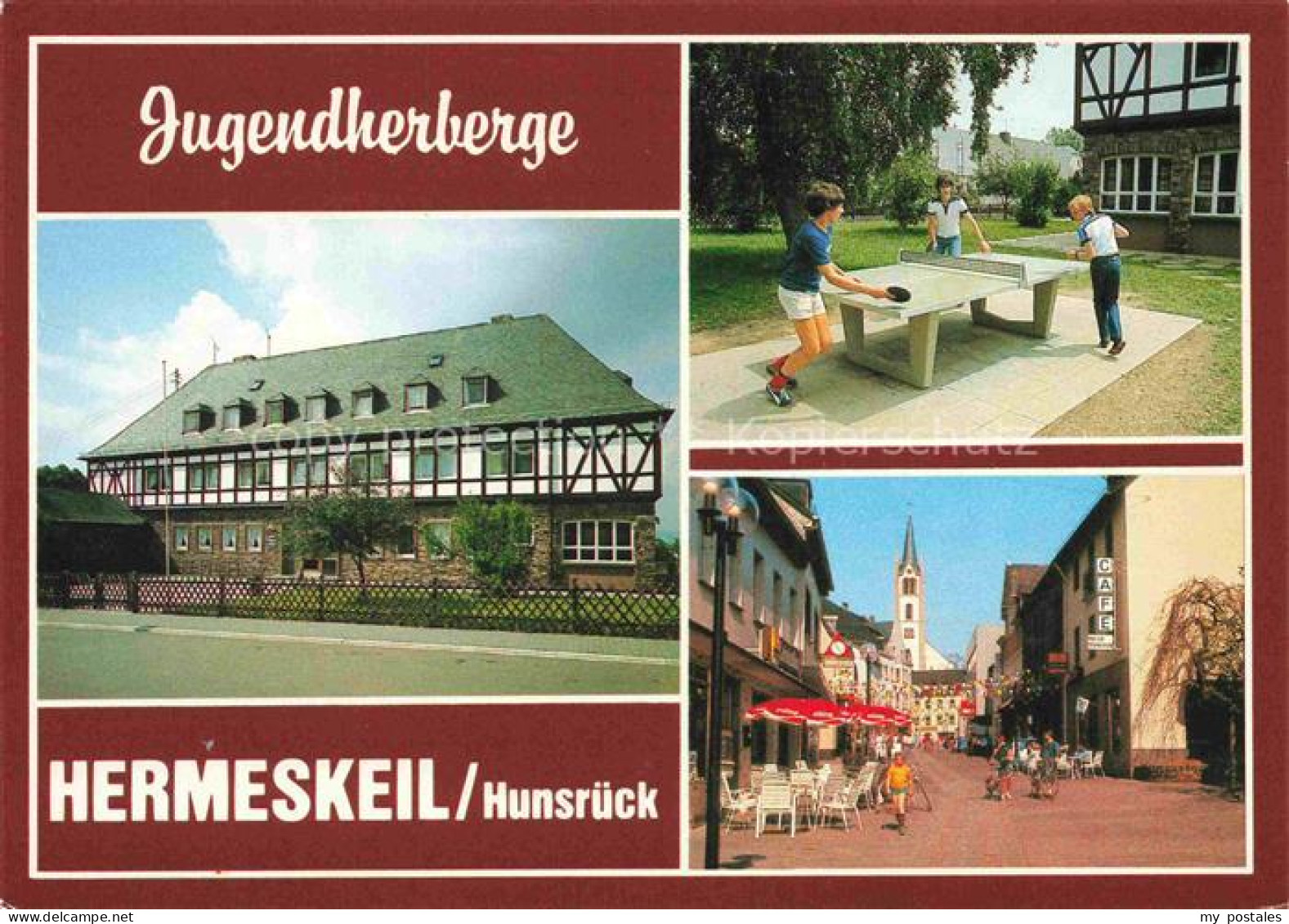 Hermeskeil Jugendherberge Tischtennis Fussgaengerzone Kirche Cafe Fachwerk Hunsr