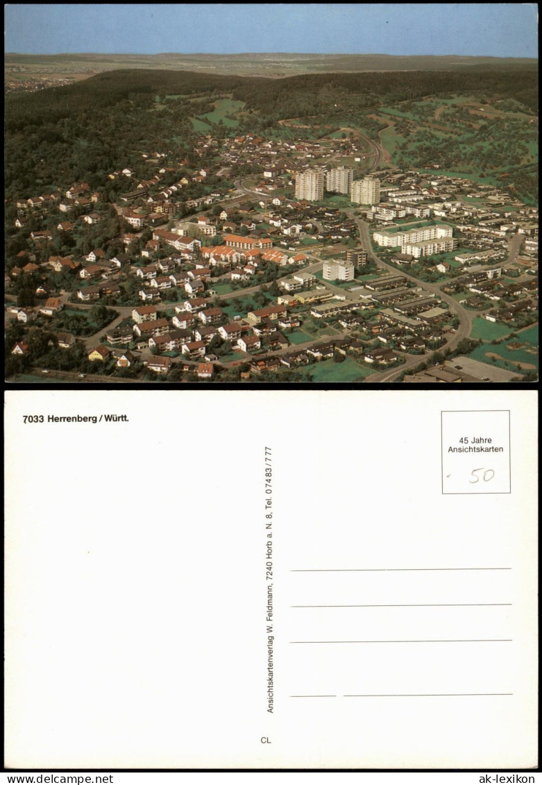 Herrenberg Luftbild Luftaufnahme Gesamtansicht v. Flugzeug aus 1980