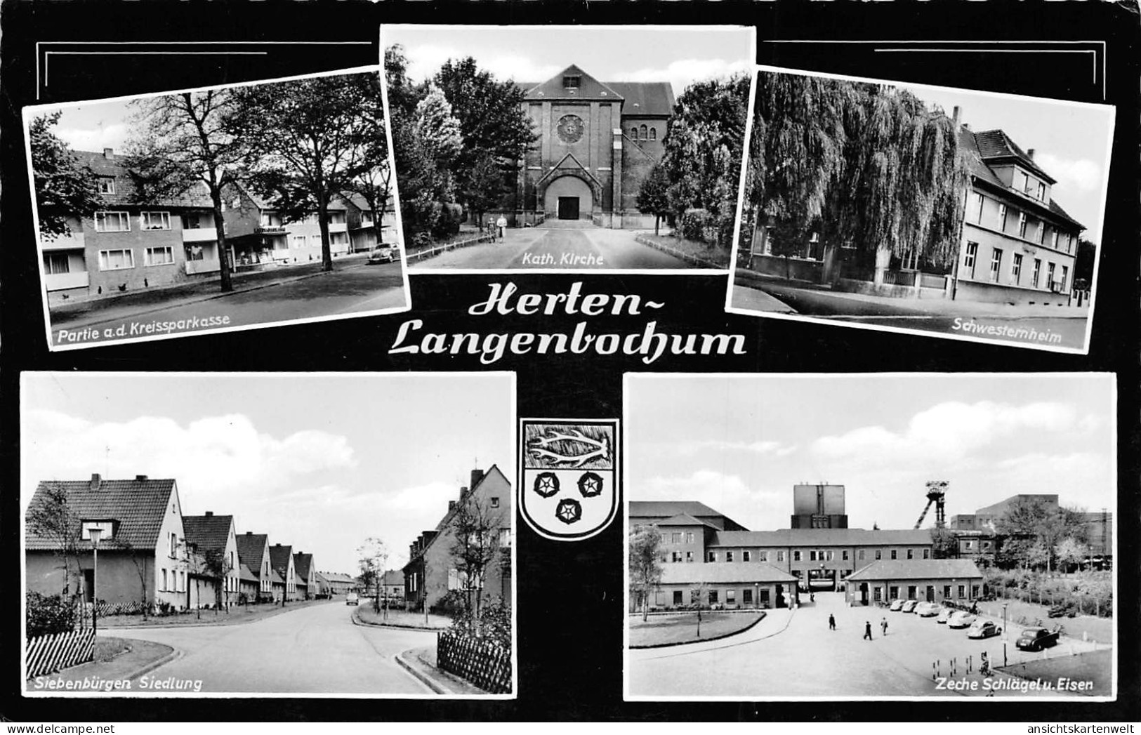 Herten-Langenbochum Mehrbildkarte gl1961 #182.507