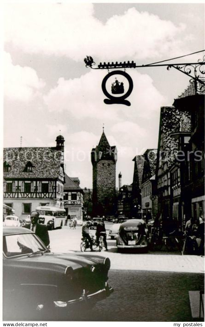 Herzogenaurach Motiv Innenstadt Turm Tuerschild