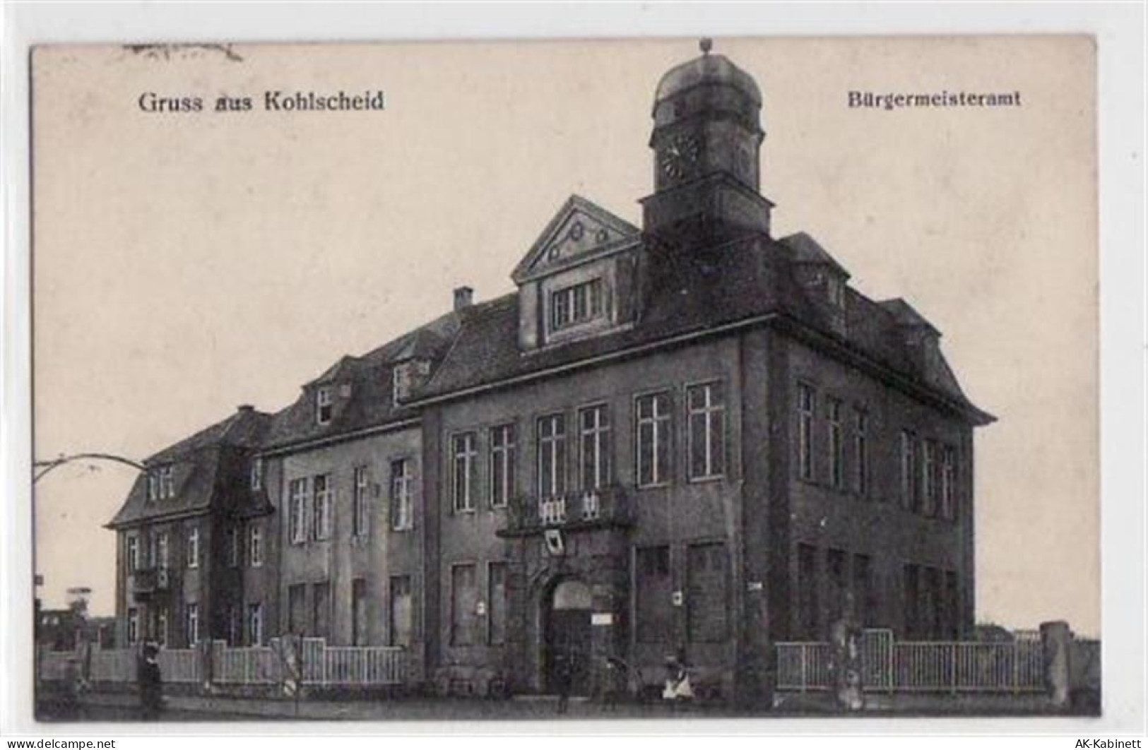Herzogenrath mit Bürgermeisteramt. Feldpost, mit Stempel von 1920. Leich... - 39052135