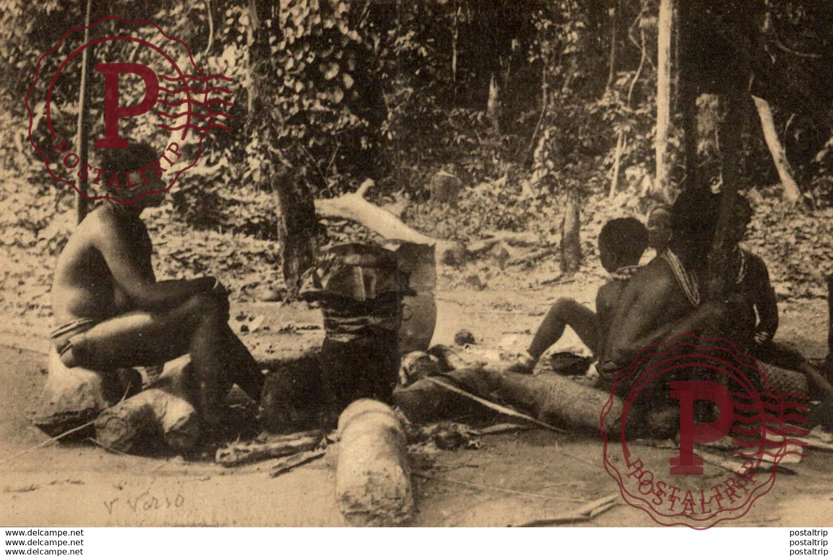 HET KOOKEN DER KWANGA BIJ DE BALESA   CONGO