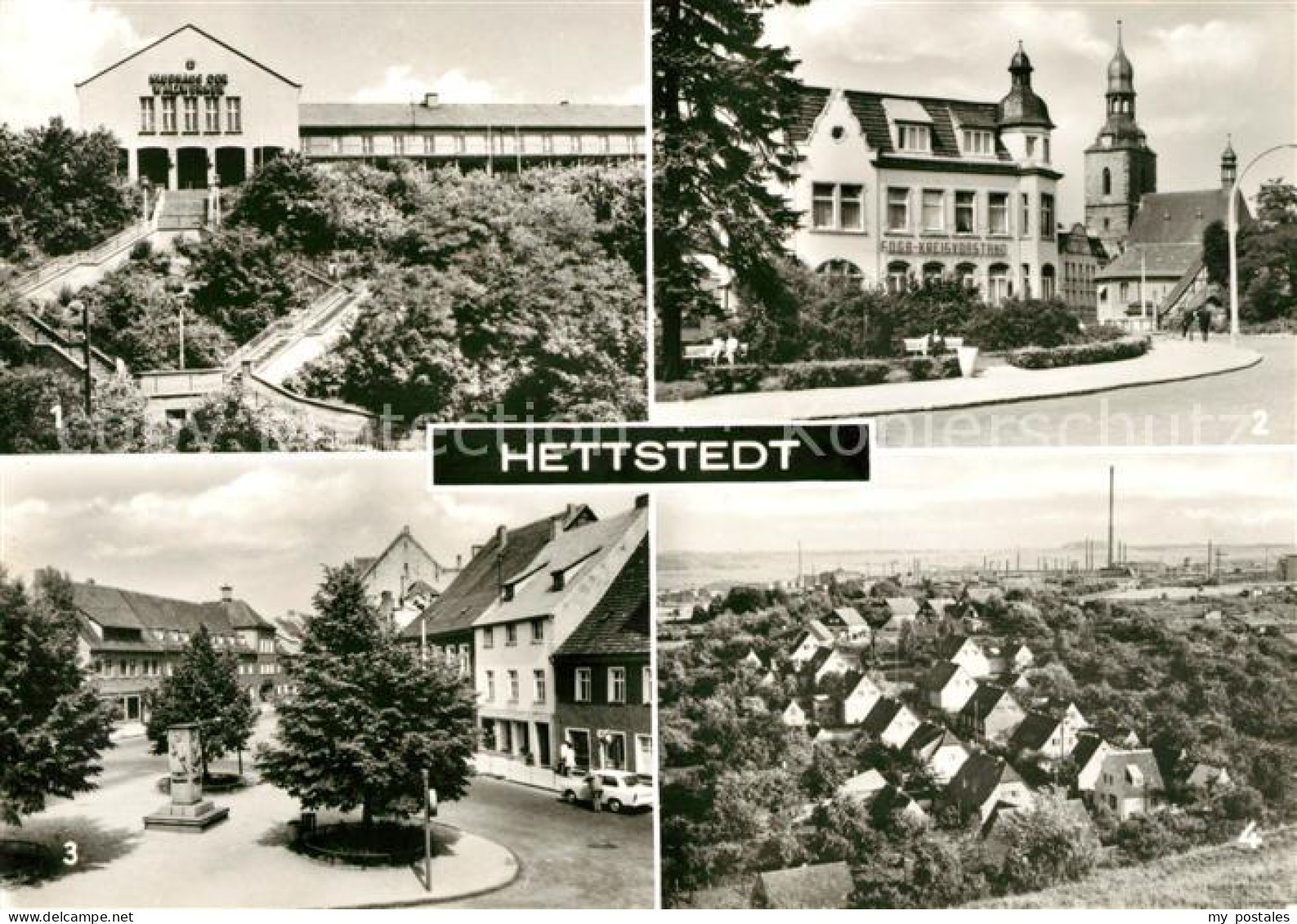 Hettstedt Klubhaus Wipperbruecke Marktplatz Teilansicht