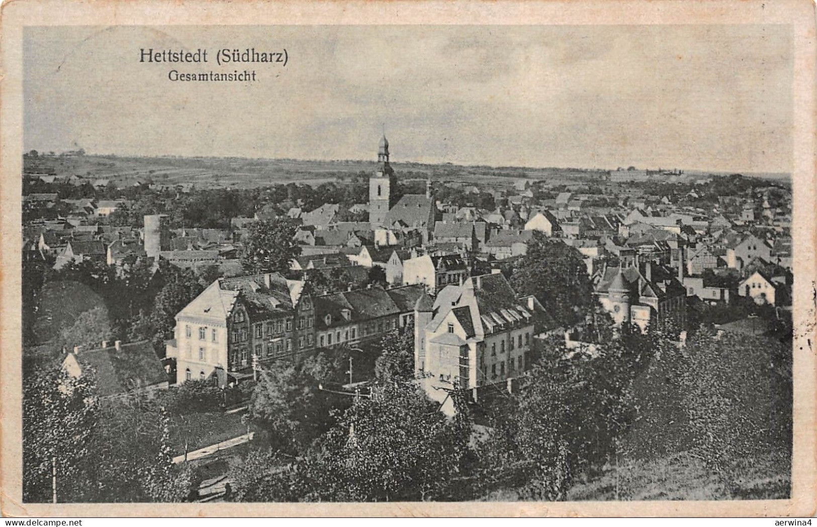 Hettstedt (Südharz) Gesamtansicht Postkarte AK 1927