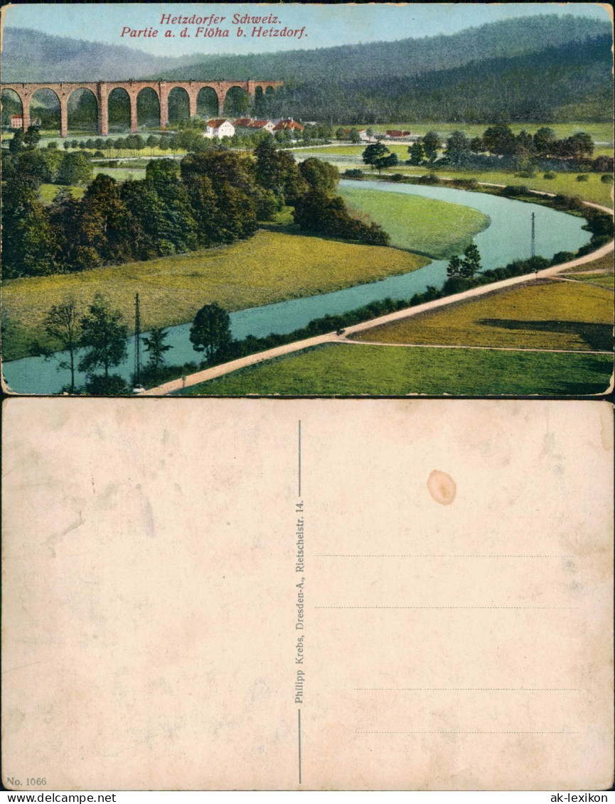 Hetzdorf-Flöha (Sachsen) Hetzdorfer Schweiz Partie a. d. Flöha b. Hetzdorf 1910