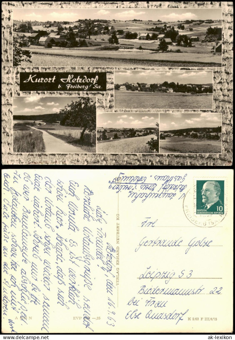 Hetzdorf-Halsbrücke Mehrbildansicht Kurort Hetzdorf mit Gasthaus Erholung 1963