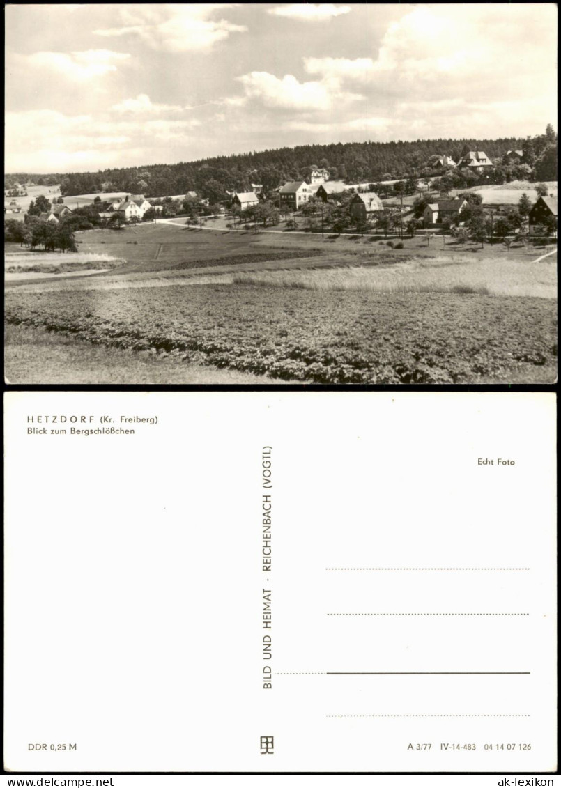 Hetzdorf-Halsbrücke Panorama (Kr. Freiberg) Blick Bergschlößchen 1977