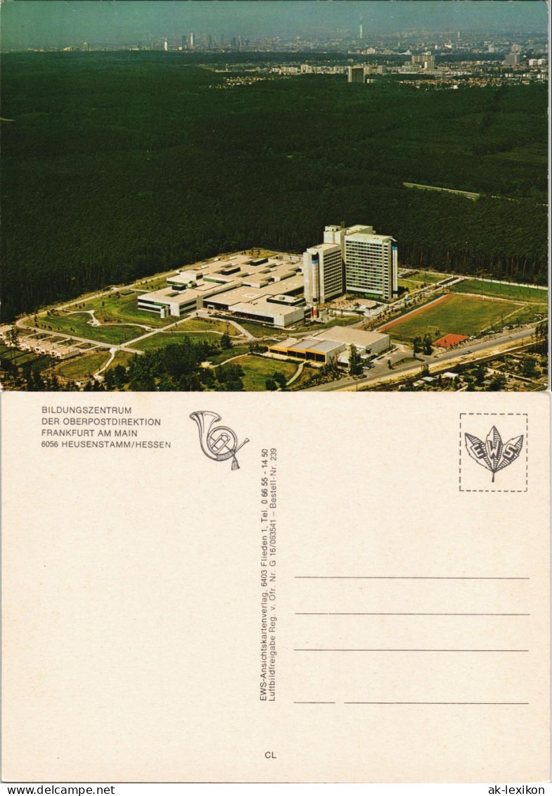Heusenstamm BILDUNGSZENTRUM DER OBERPOSTDIREKTION FRANKFURT v. Flugzeug aus 1975