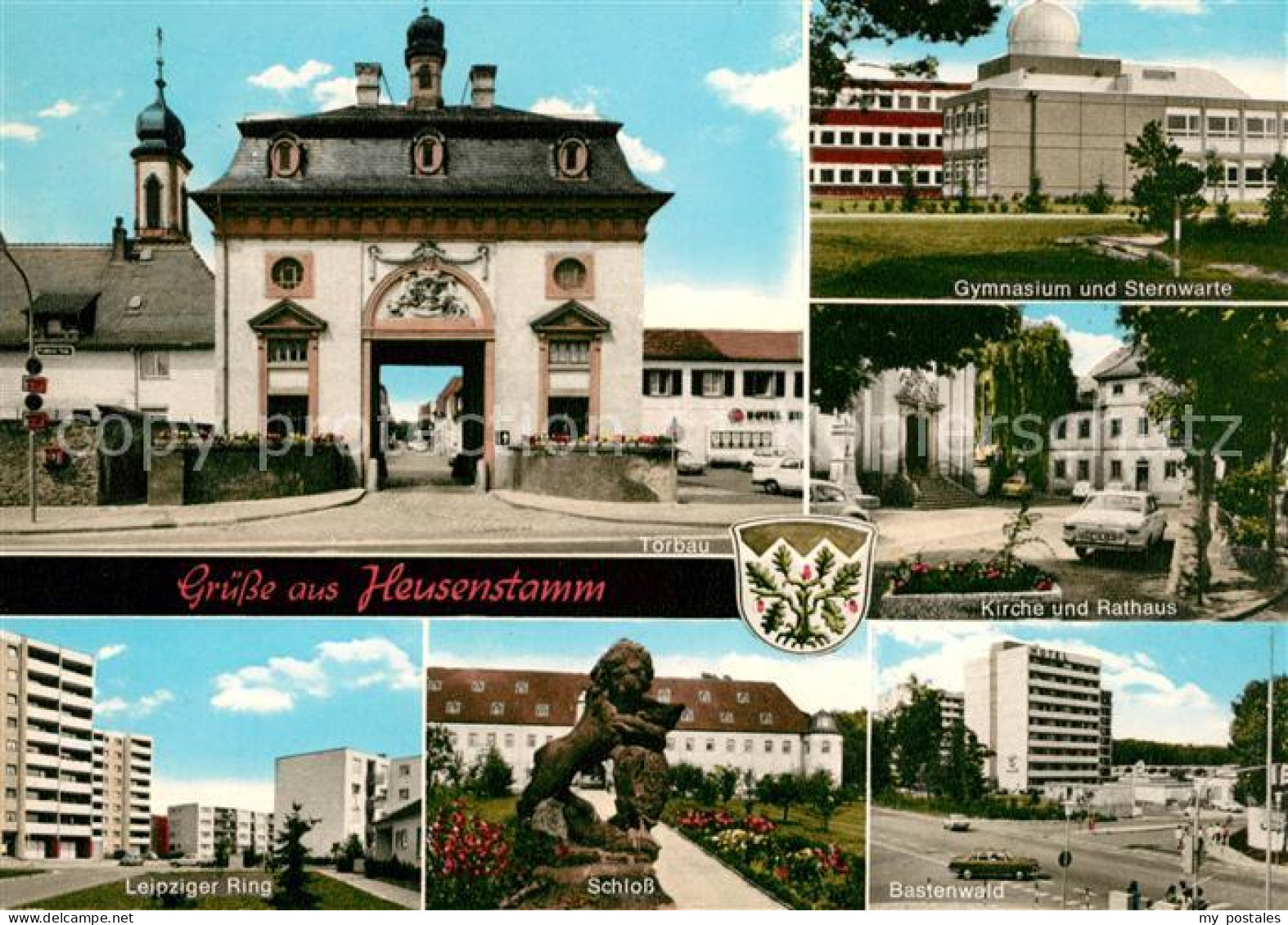 Heusenstamm Torbau Gymnasium Sternwarte Kirche Rathaus Leipziger Ring Schloss Sk