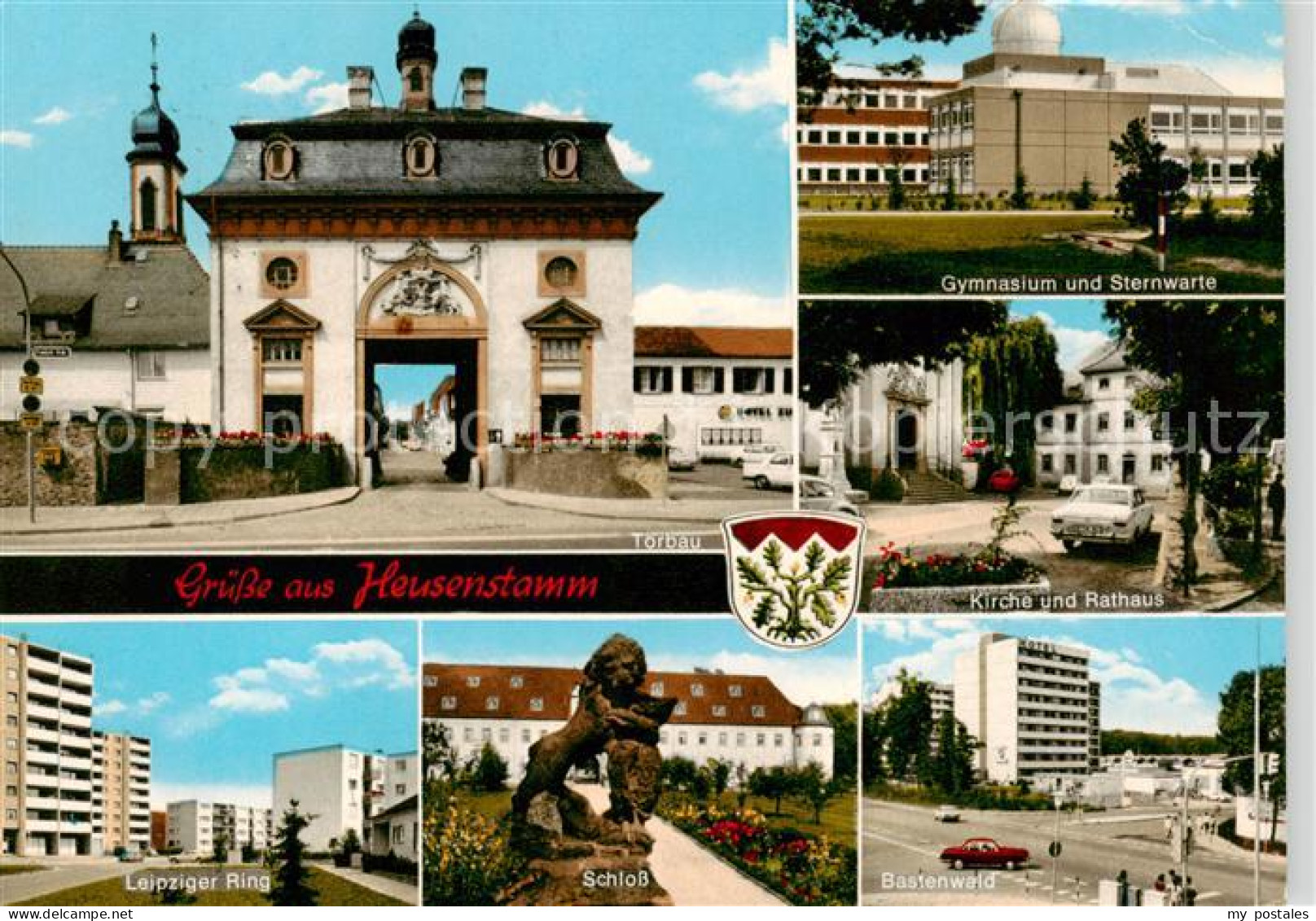 Heusenstamm Torbau Gymnasium Sternwarte Kirche Rathaus Leipziger Ring Wohnsiedlu