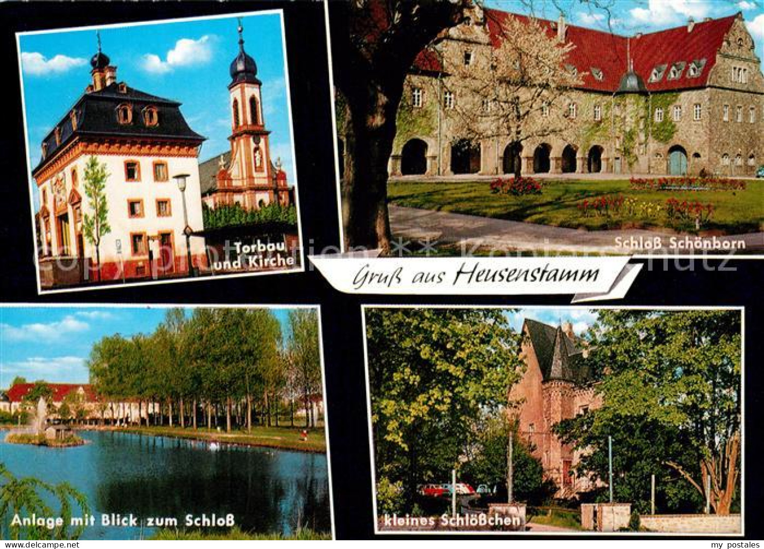 Heusenstamm Torbau Kirche Schloss Schoenborn Anlage kleines Schloesschen