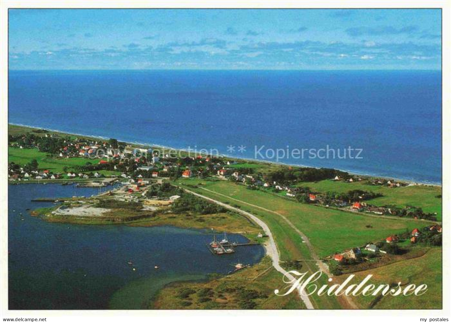 Hiddensee Insel Hiddensee Fliegeraufnahme mit Blick auf Vitte