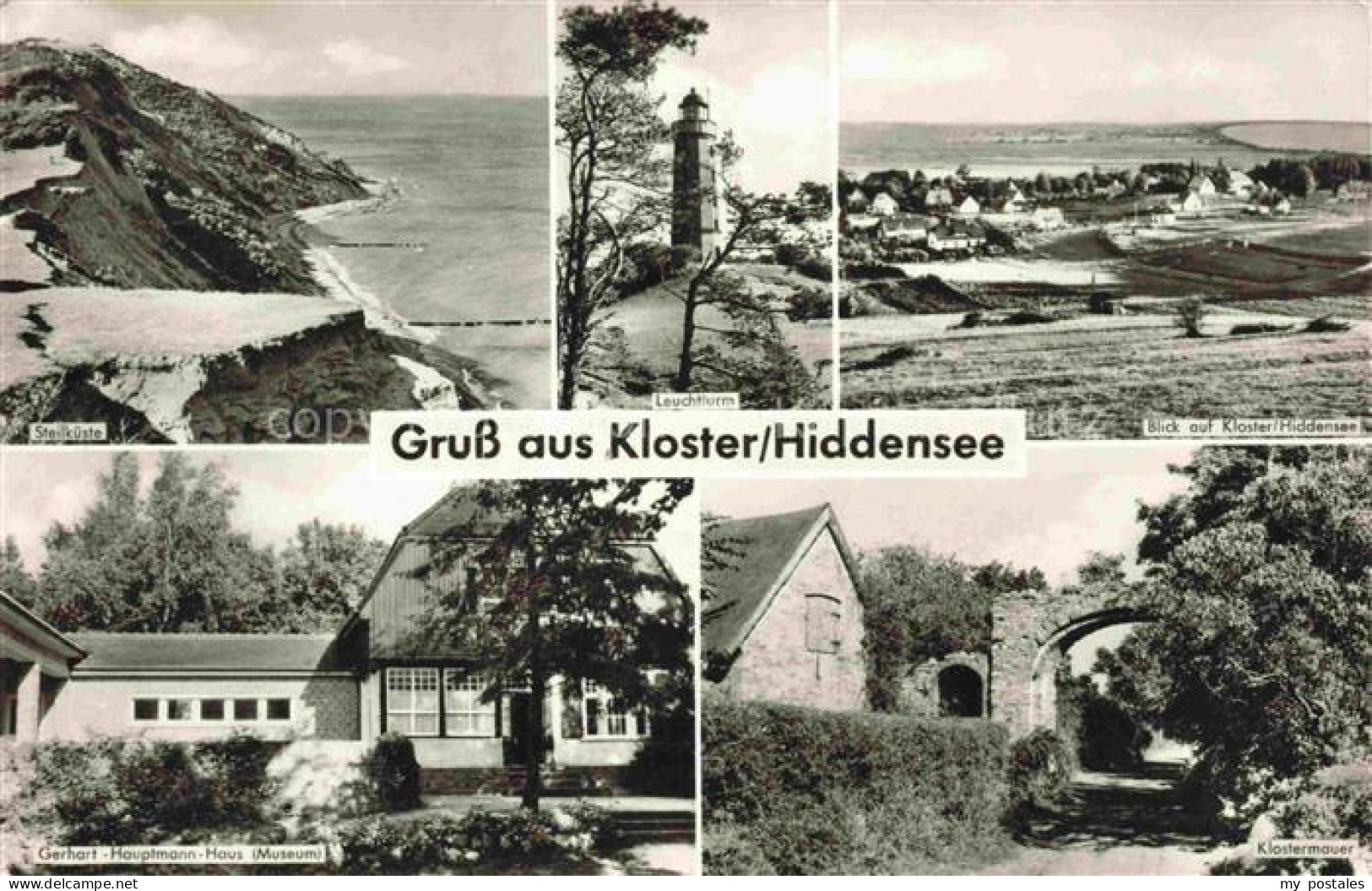 Hiddensee Insel Hiddensee Steilkueste Kloster Hiddensee Leuchtturm Gerhart Haupt
