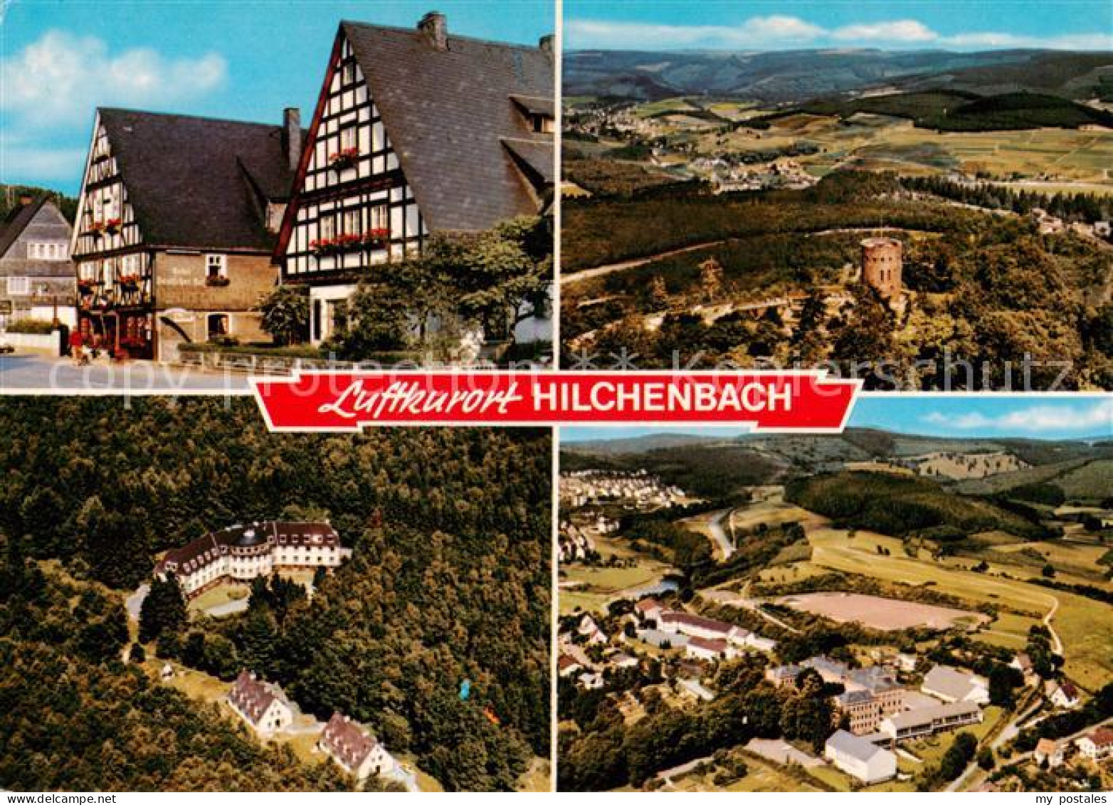 Hilchenbach Fachwerkhaeuser Burg Fliegeraufnahmen