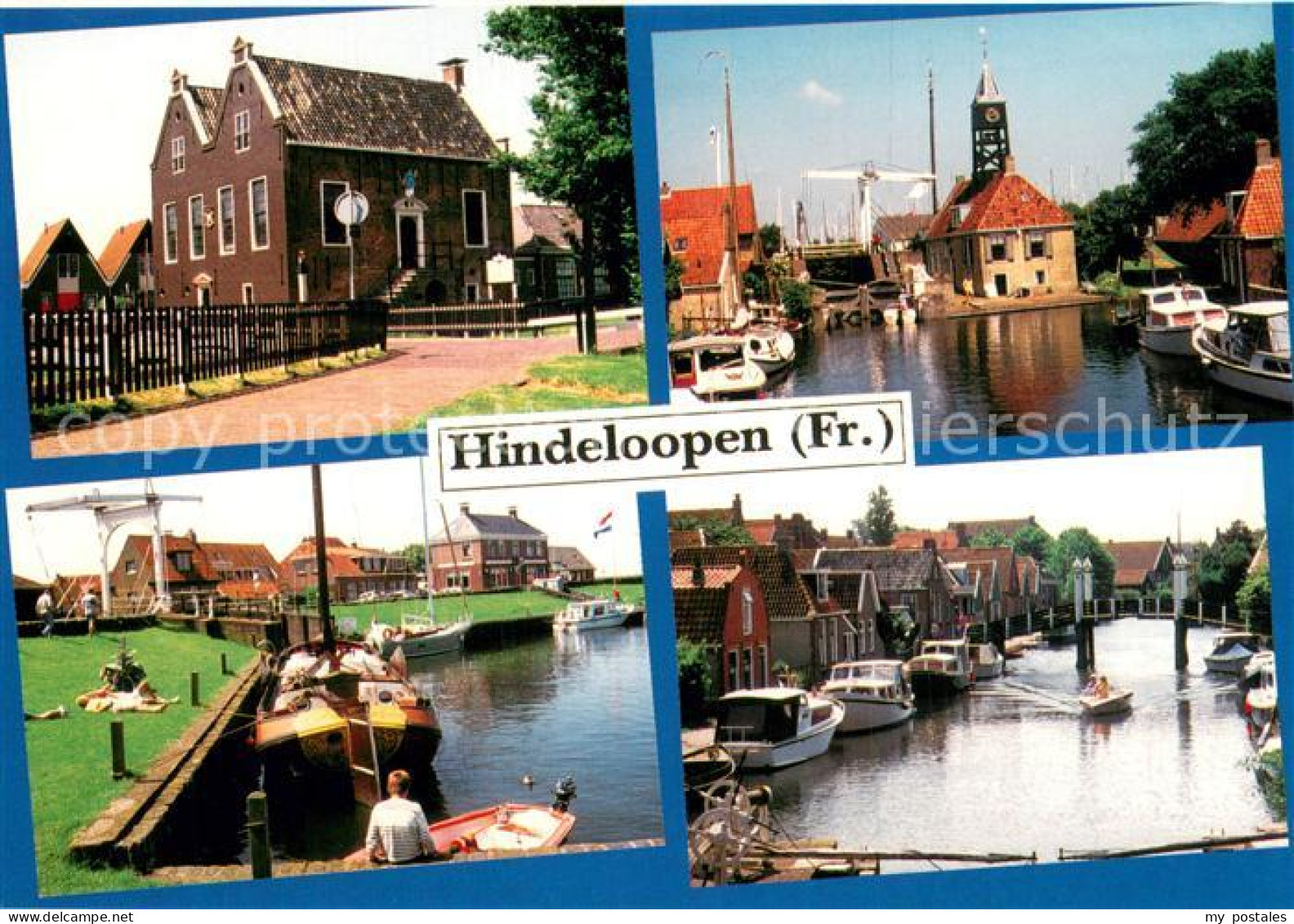 Hindeloopen Ortsansichten Bruecke Kanal