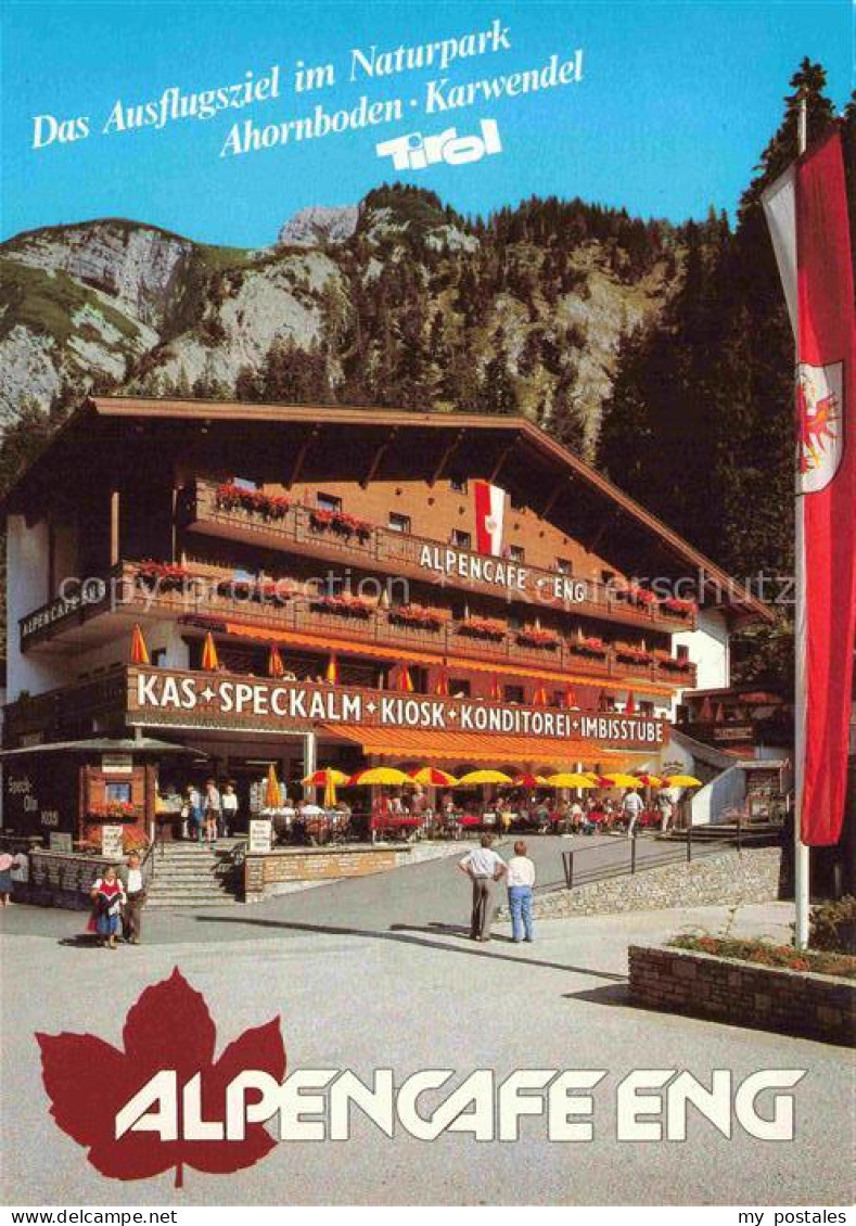 Hinterriss Vomp Tirol AT Naturpark Ahornboden Karwendel Alpencafe Eng