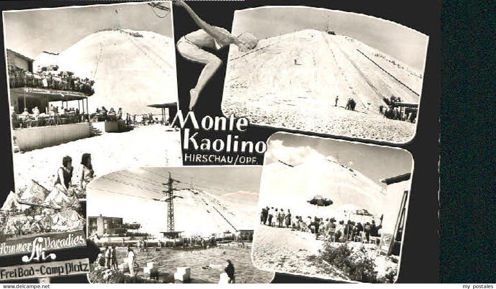 Hirschau Opf. Cafe Monte Kaolino Schwimmbad  o 1964