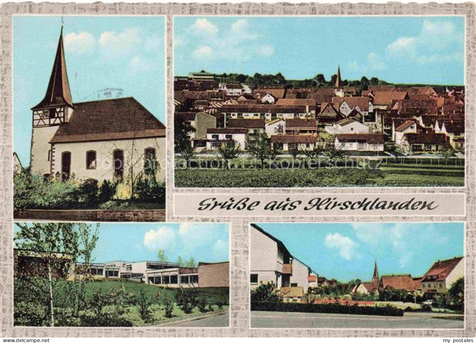 Hirschlanden Ditzingen Ludwigsburg BW Ortsansichten Kirche Schule