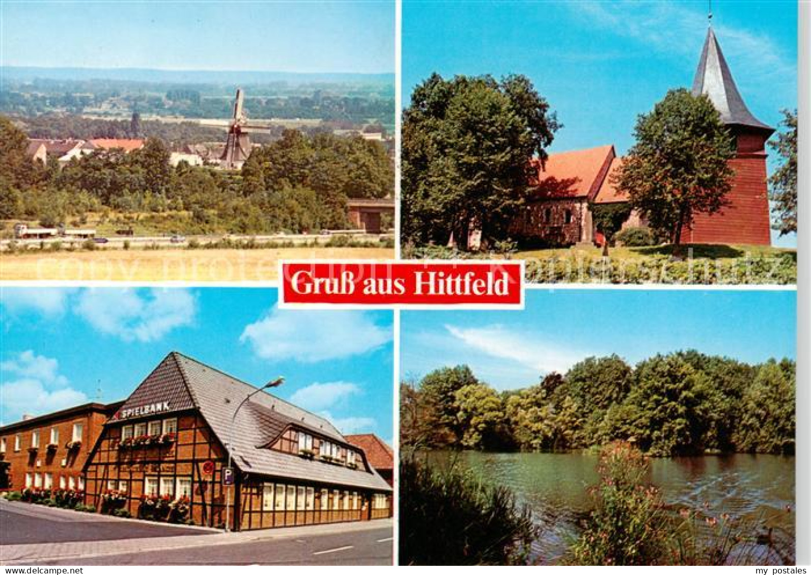 Hittfeld Panorama Kirche Spielbank Teich