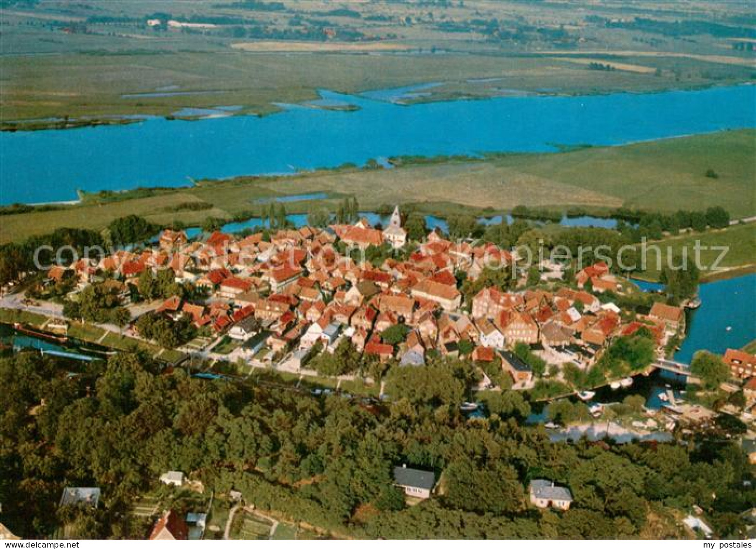 Hitzacker Elbe Altstadt Fliegeraufnahme