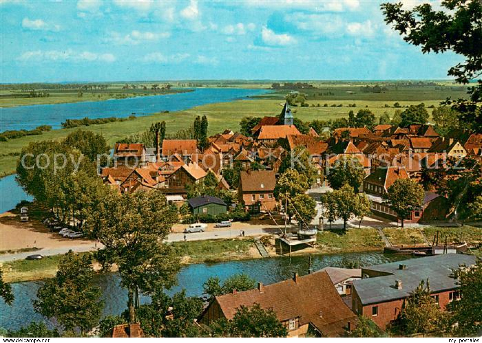 Hitzacker Elbe Blick vom Weinberg