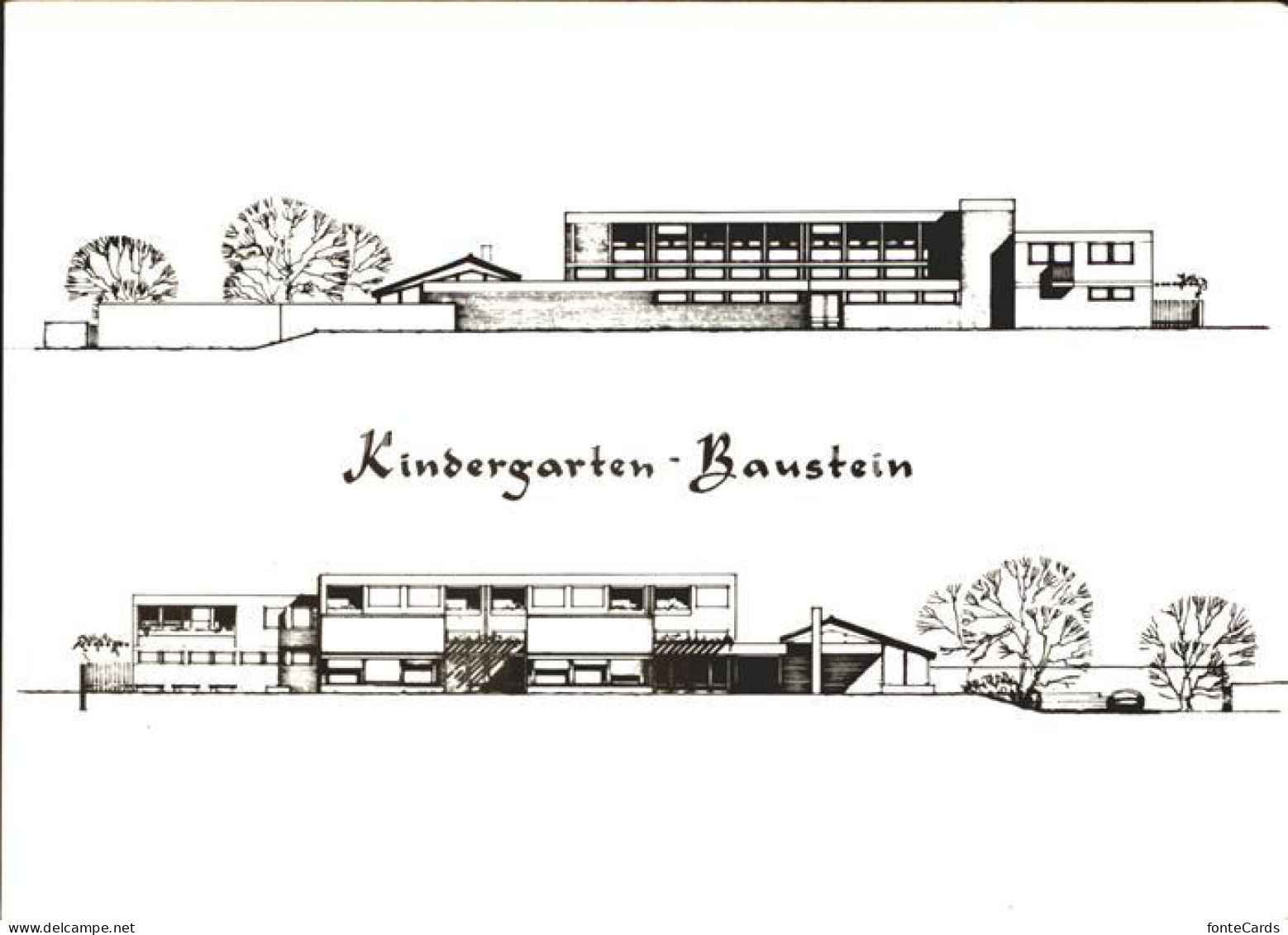 Hochdorf LU Kindergarten Hochdorf Nord Sued Ansicht Baustein