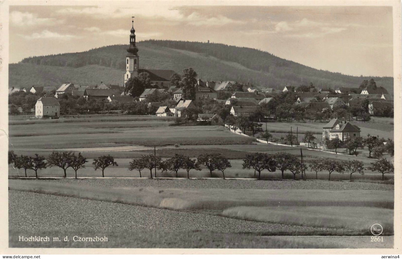 Hochkirch mit der Czorneboh Sachsen Postkarte AK 1933