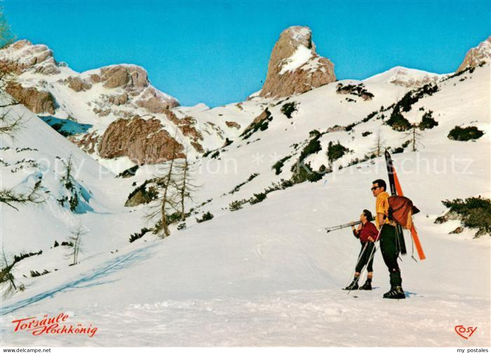 Hochkoenig 2943m Muehlbach am Hochkoenig AT Torsaeule beim Aufstieg zum Hochkoen